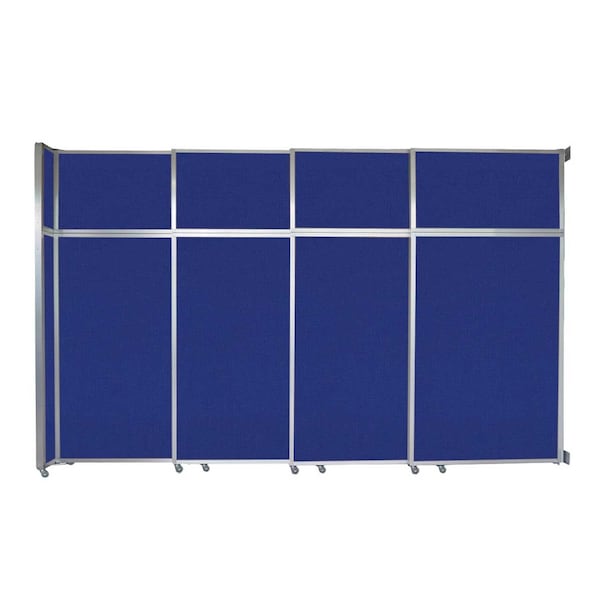 Operable Wall Sliding Room Divider 12'8" x 8'5-1/4" Royal Blue Fabric